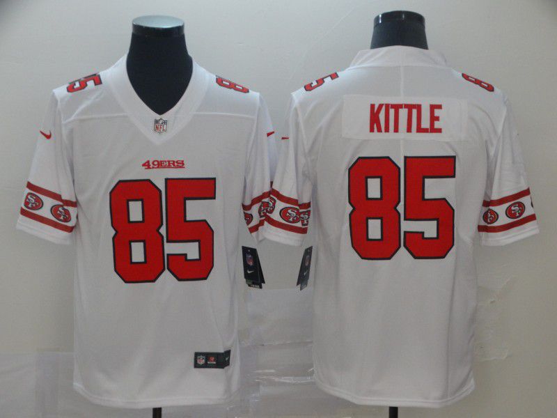 Men San Francisco 49ers 85 Kittle White team logo cool edition NFL Jerseys